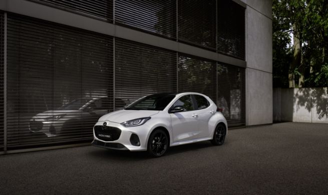 Der Mazda 2 Hybrid in Lunar White